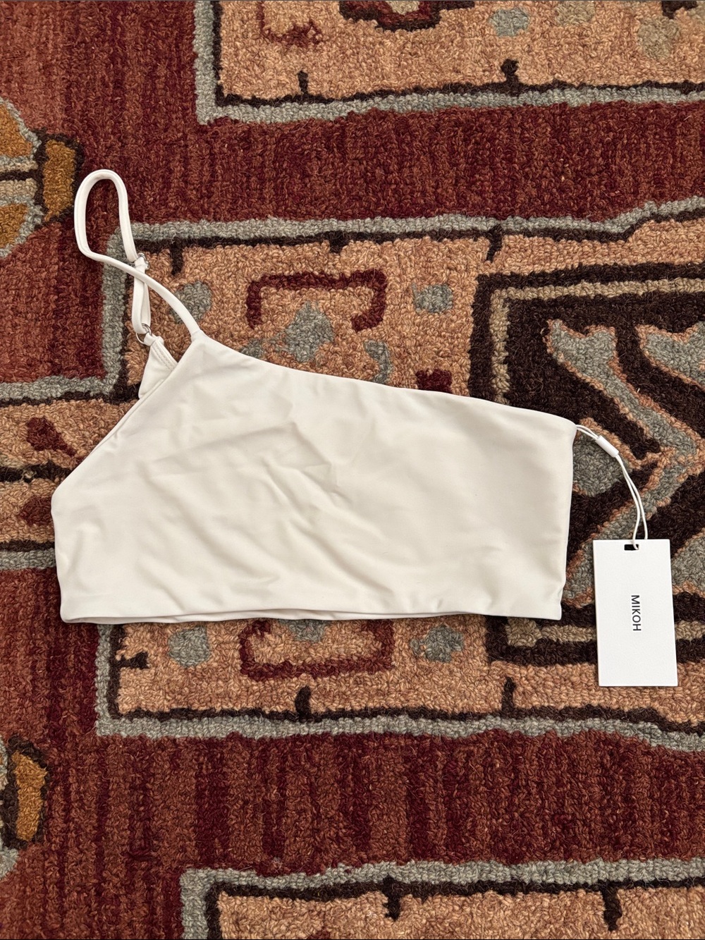Mikoh Cream One-Shoulder Bandeau Top